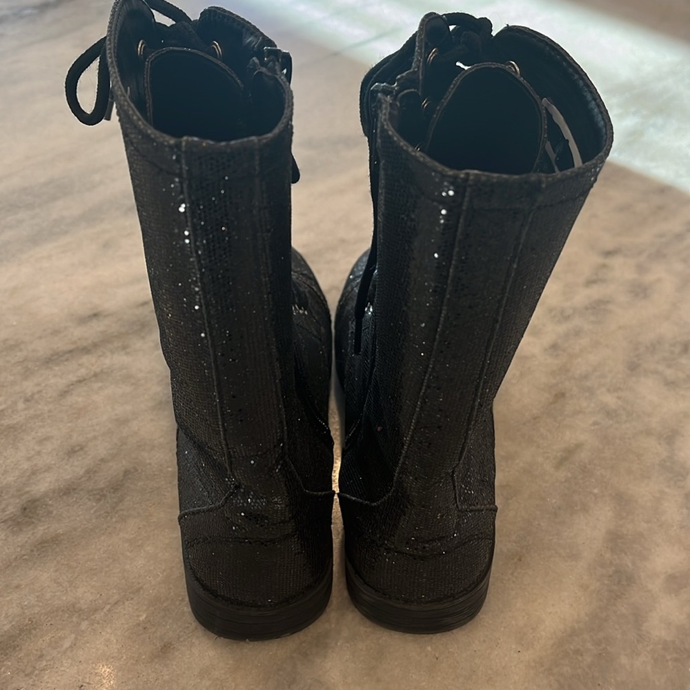 Balera Glittery Hip Hop Combat Boots, Size 4 - Picture 4 of 9